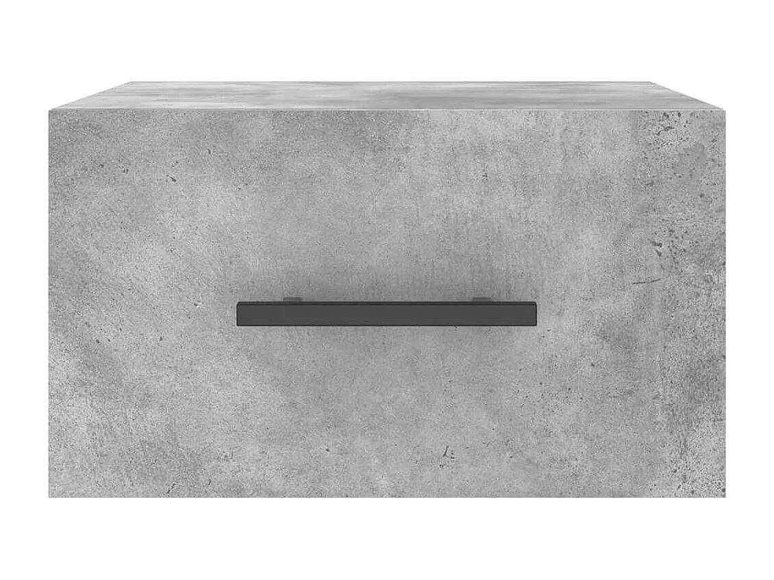 Evelyn Marie  Table de chevet murale gris béton 35x35x20 cm