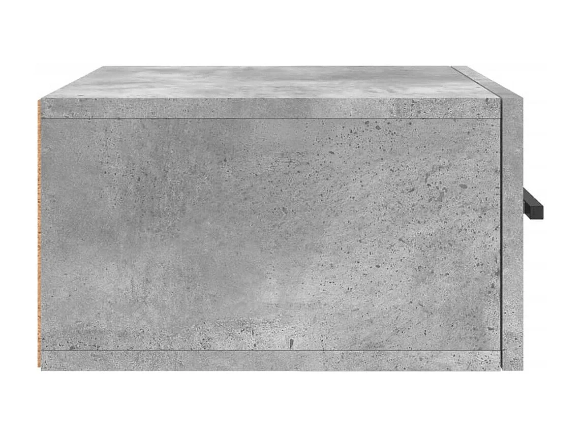 Evelyn Marie  Table de chevet murale gris béton 35x35x20 cm