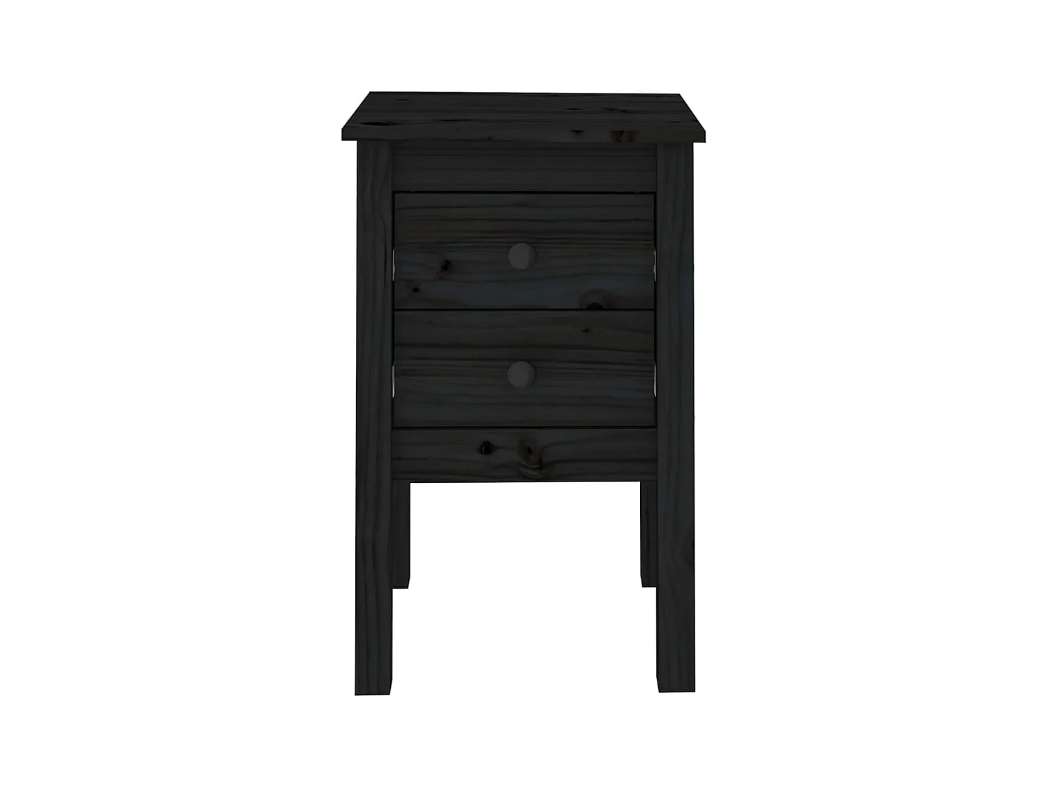 Kettering  Tables de chevet 2 pcs Noir 40x35x61,5 cm Bois de pin massif