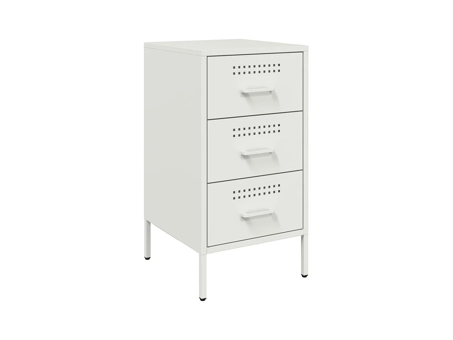 Vyndor  Table de chevet blanc 36x39x68 cm acier