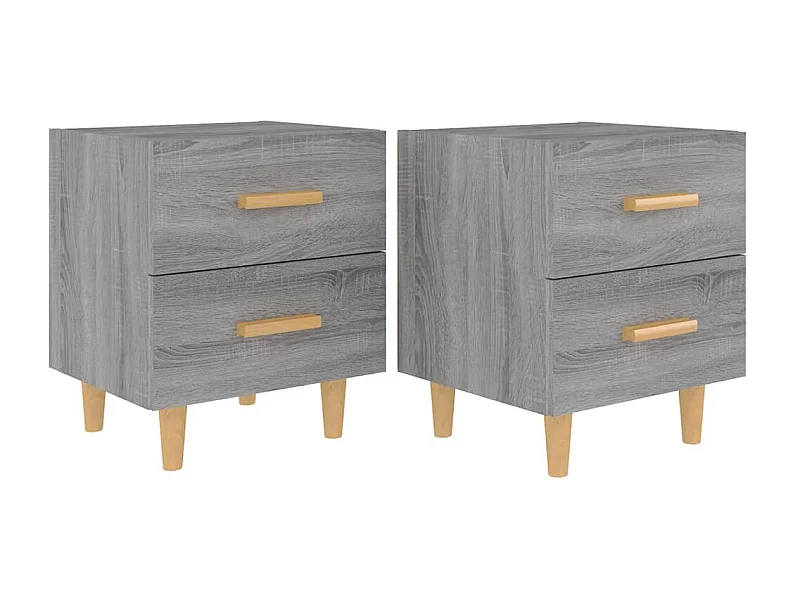 Ferrara  Tables de chevet 2 pcs Sonoma gris 40x35x47,5 cm