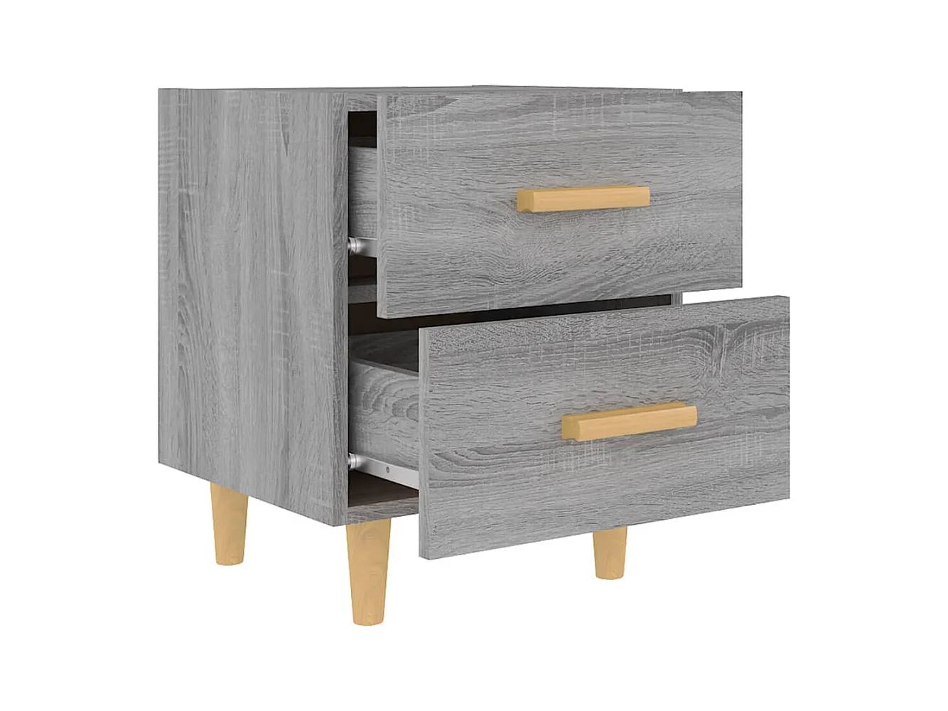 Ferrara  Tables de chevet 2 pcs Sonoma gris 40x35x47,5 cm