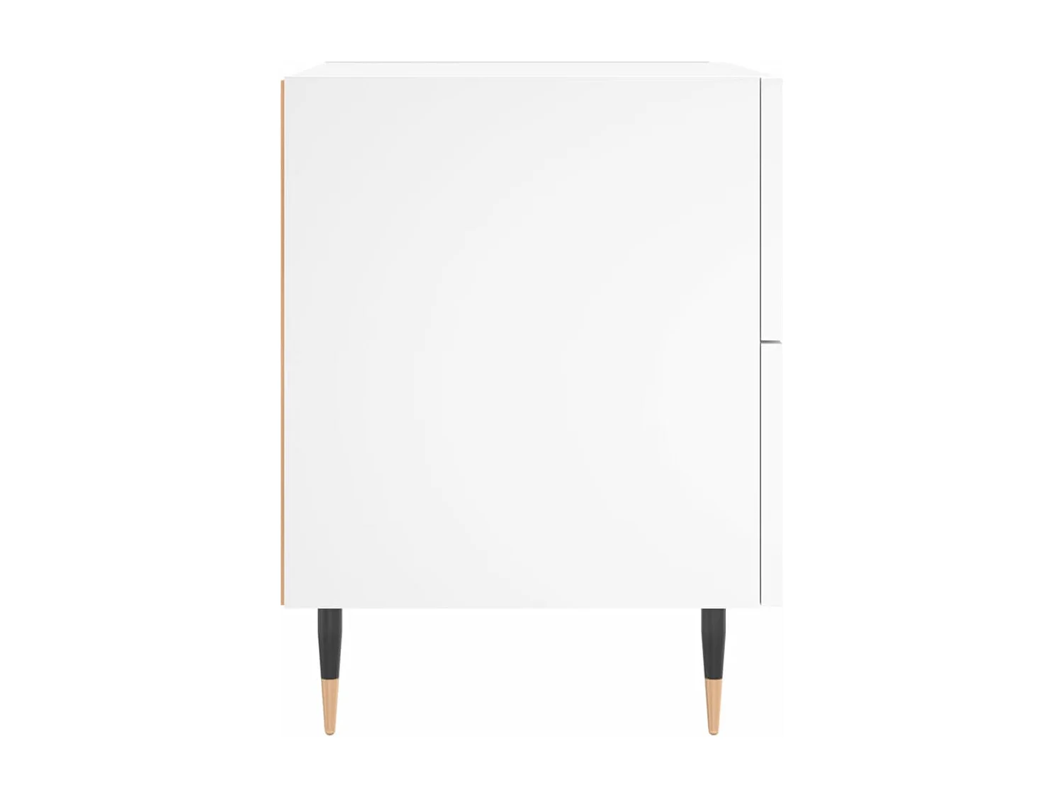 Leidir  Tables de chevet 2 pcs blanc 40x35x47,5 cm bois d’ingénierie