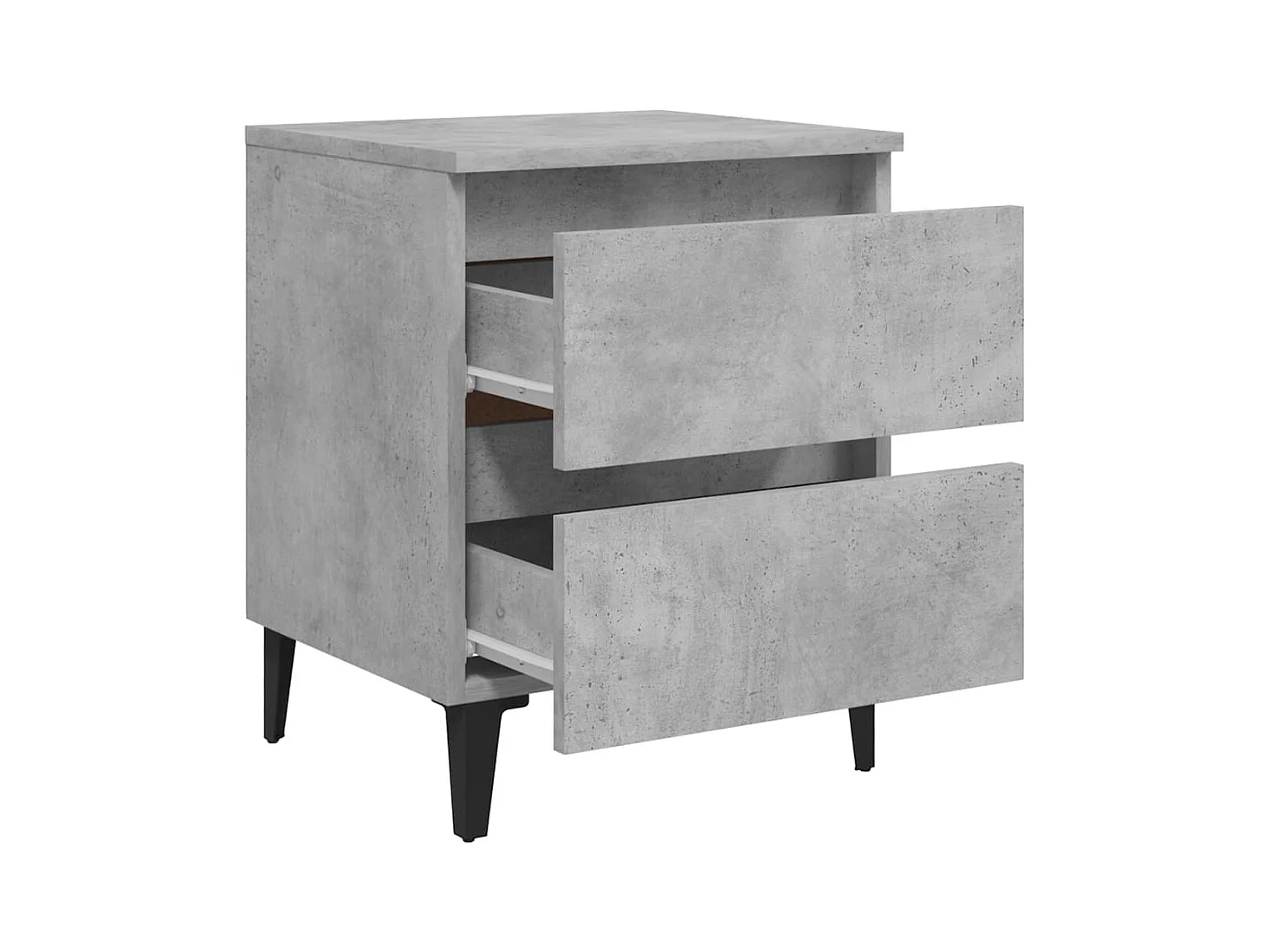 Orvieto  Tables de chevet 2 pcs gris béton 40x35x50 cm bois d'ingénierie