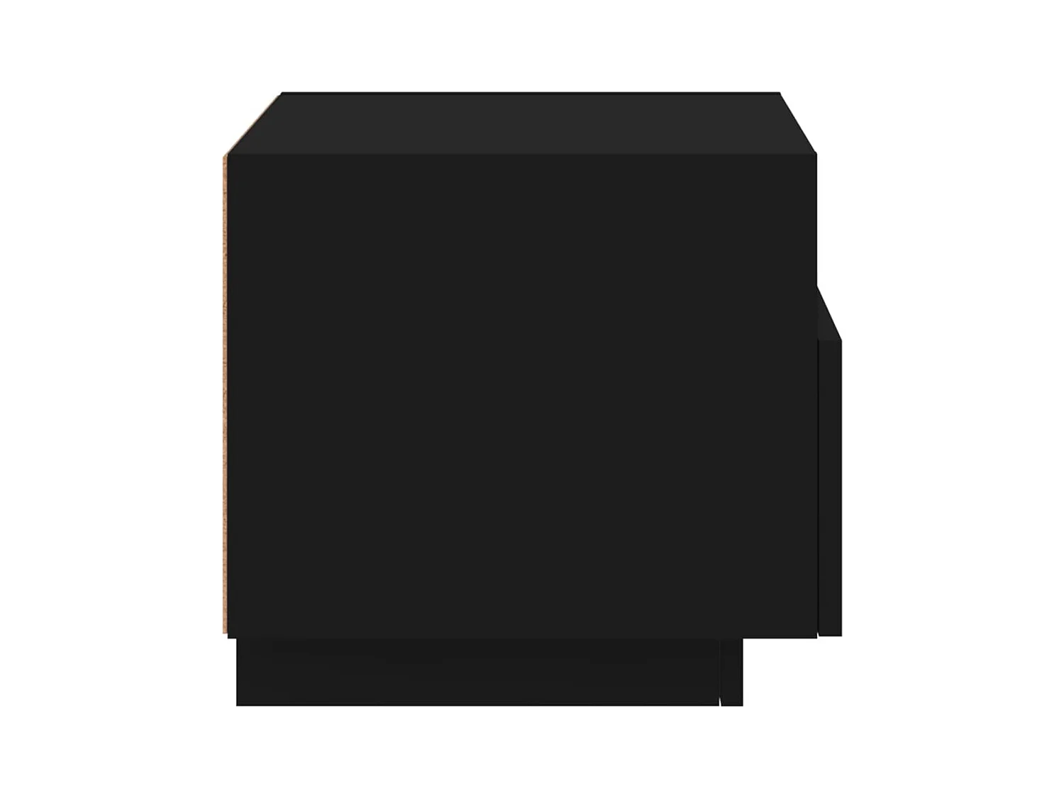 Simo  Table de chevet avec lumières LED noir 40x39x37 cm