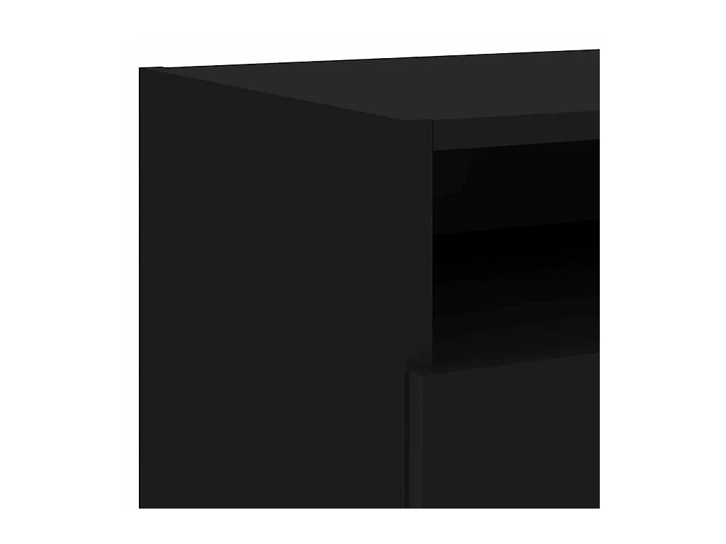 Simo  Table de chevet avec lumières LED noir 40x39x37 cm