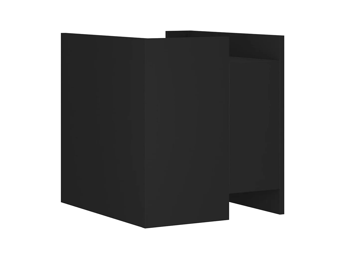 Boher  Table de chevet noir 45x50x50 cm bois d’ingénierie