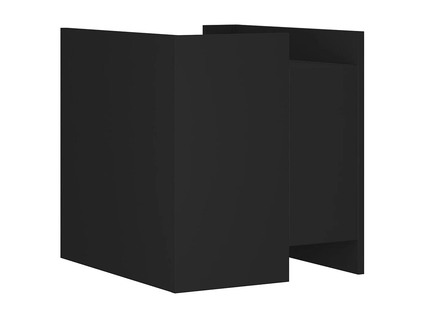 Boher  Table de chevet noir 45x50x50 cm bois d’ingénierie