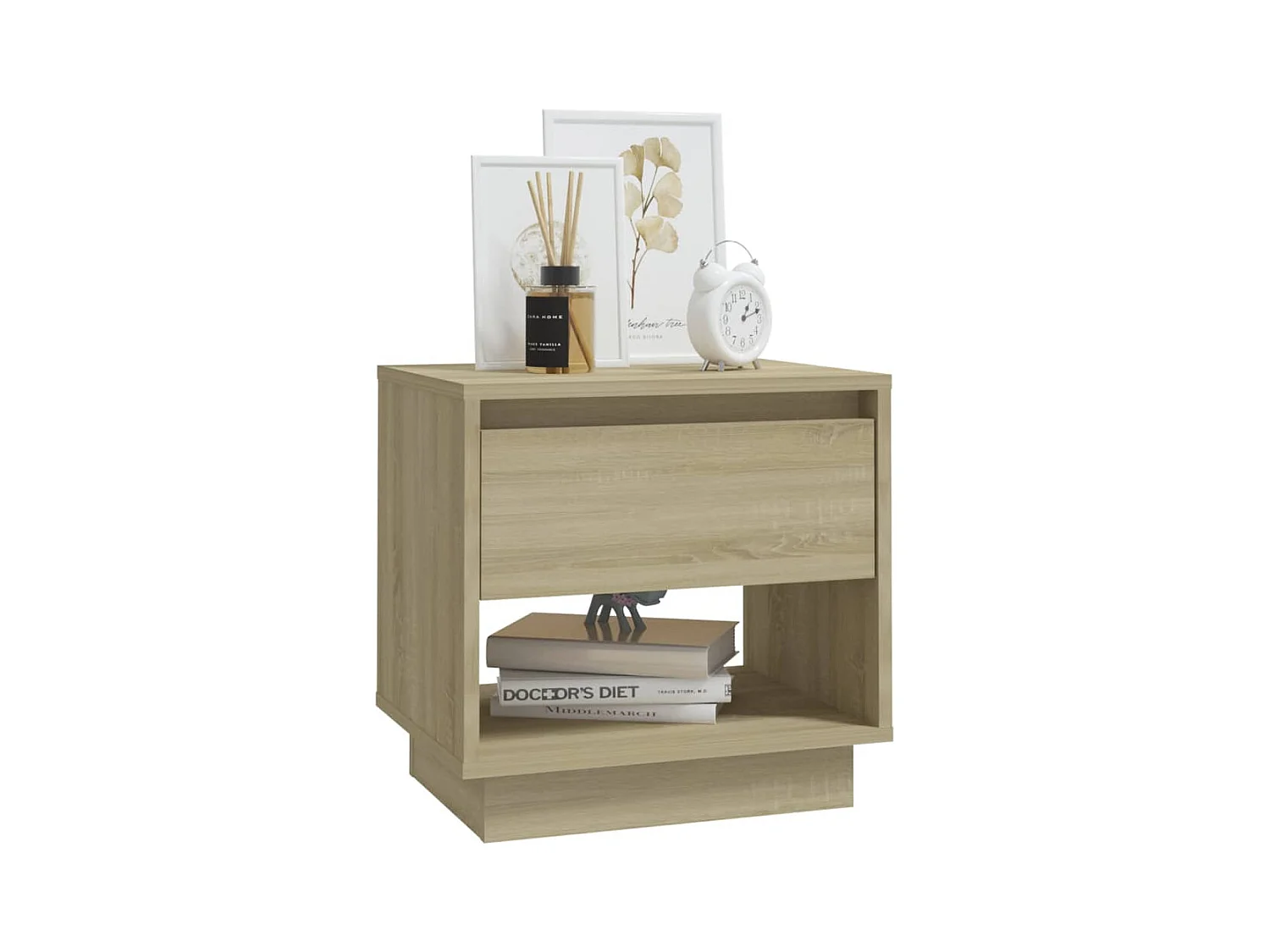 Zalyn  Tables de chevet 2 pcs Chêne sonoma 45x34x44 cm Bois ingénierie