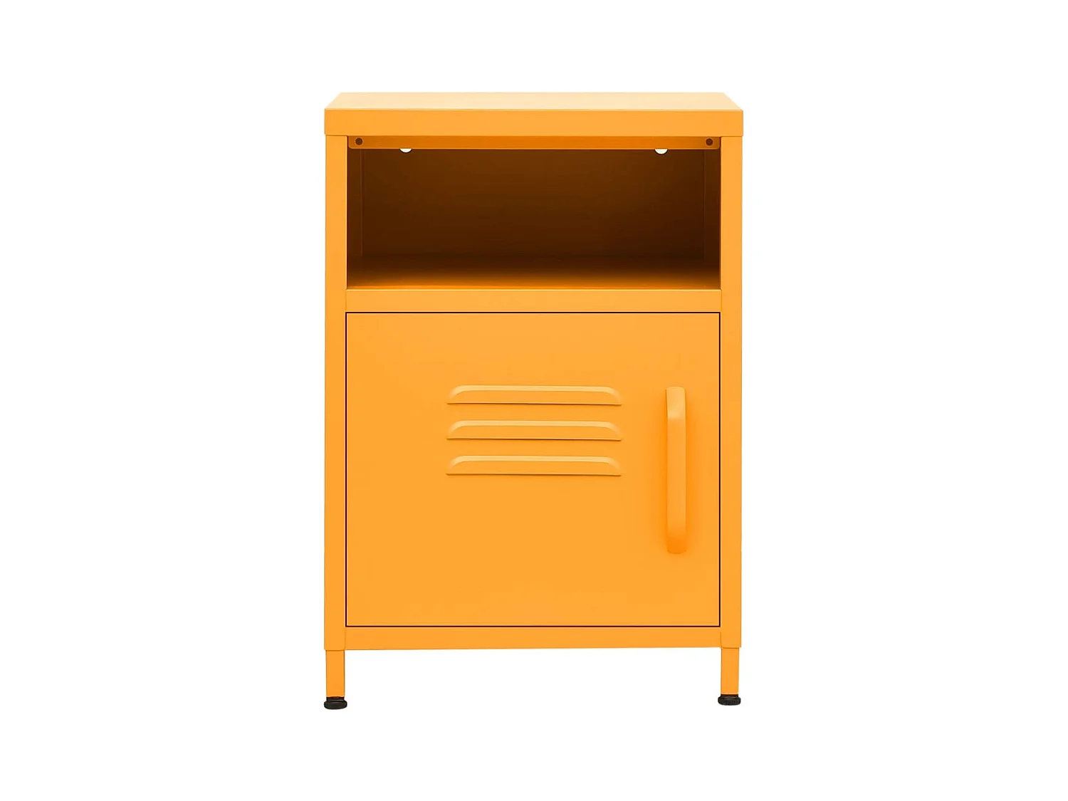 Sylora  Table de chevet Jaune moutarde 35x35x51 cm Acier