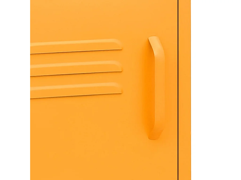 Sylora  Table de chevet Jaune moutarde 35x35x51 cm Acier