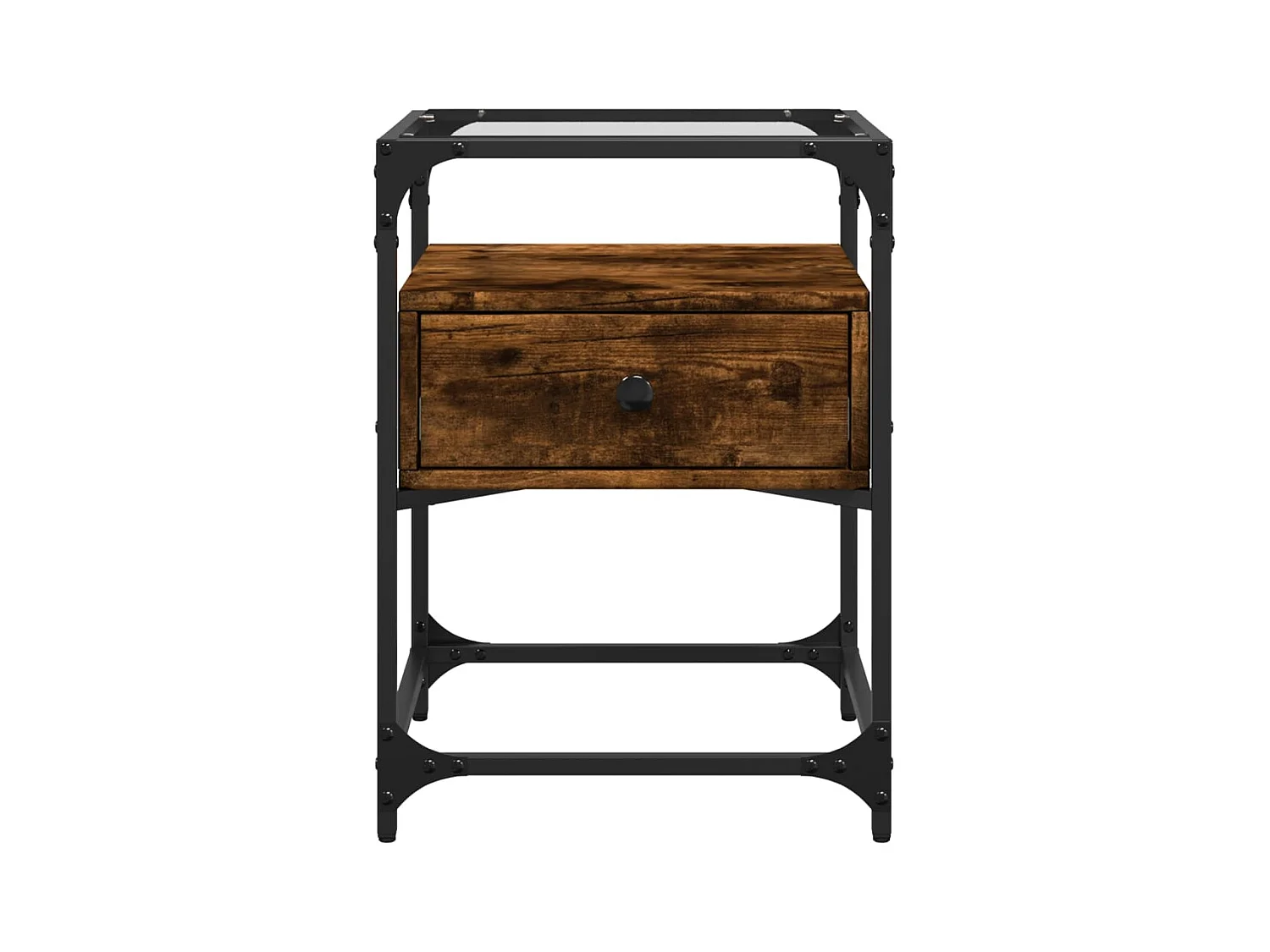 Kirsi  Tables de chevet 2 pcs chêne fumé 40x40x55 cm bois d'ingénierie