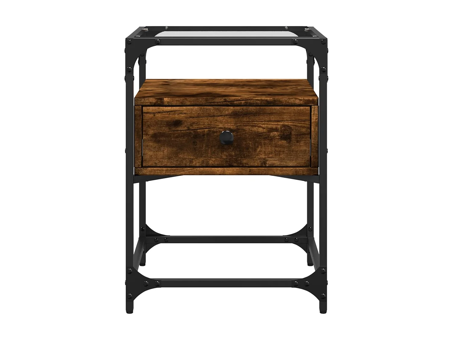 Kirsi  Tables de chevet 2 pcs chêne fumé 40x40x55 cm bois d'ingénierie