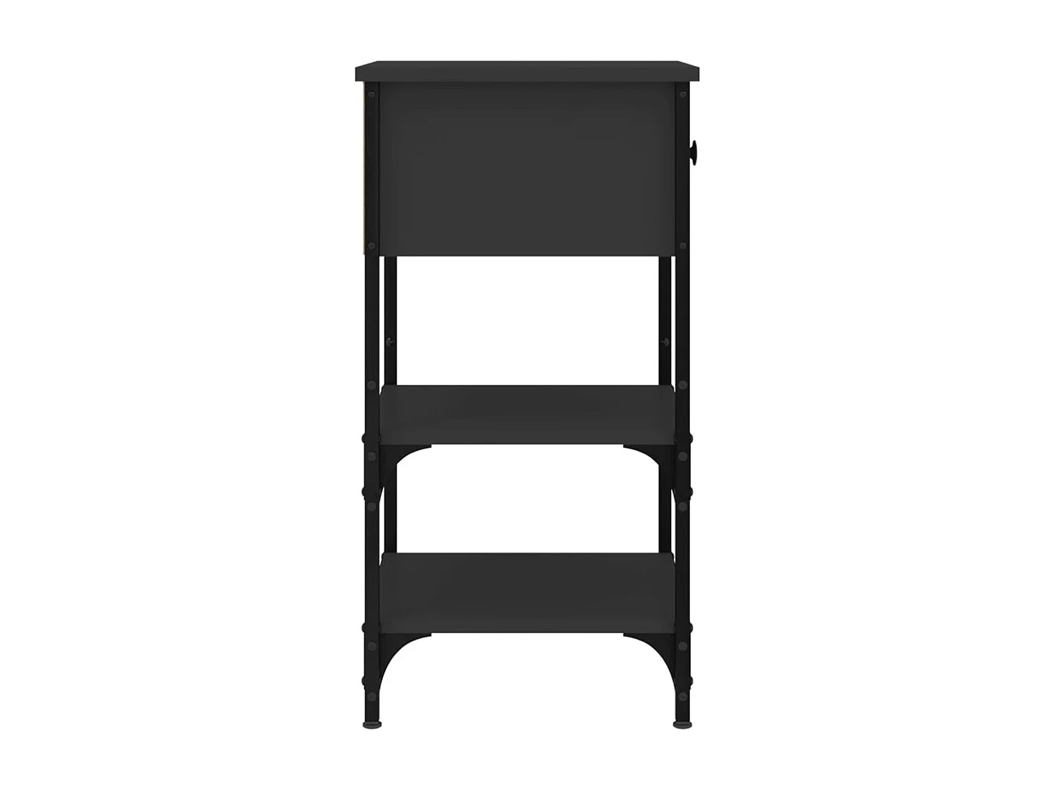 Jersey Shore  Mesita de noche madera de ingeniería negro 34x36x70 cm