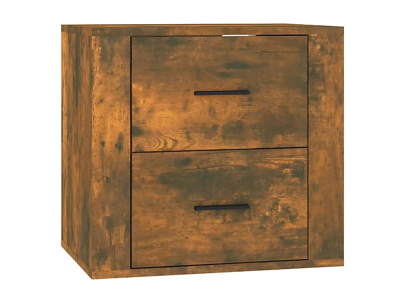 Goshen  Table de chevet murale Chêne fumé 50x36x47 cm