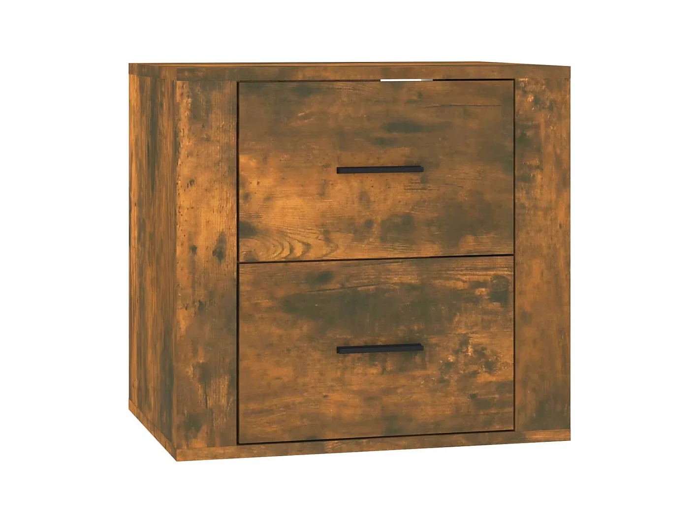 Goshen  Table de chevet murale Chêne fumé 50x36x47 cm