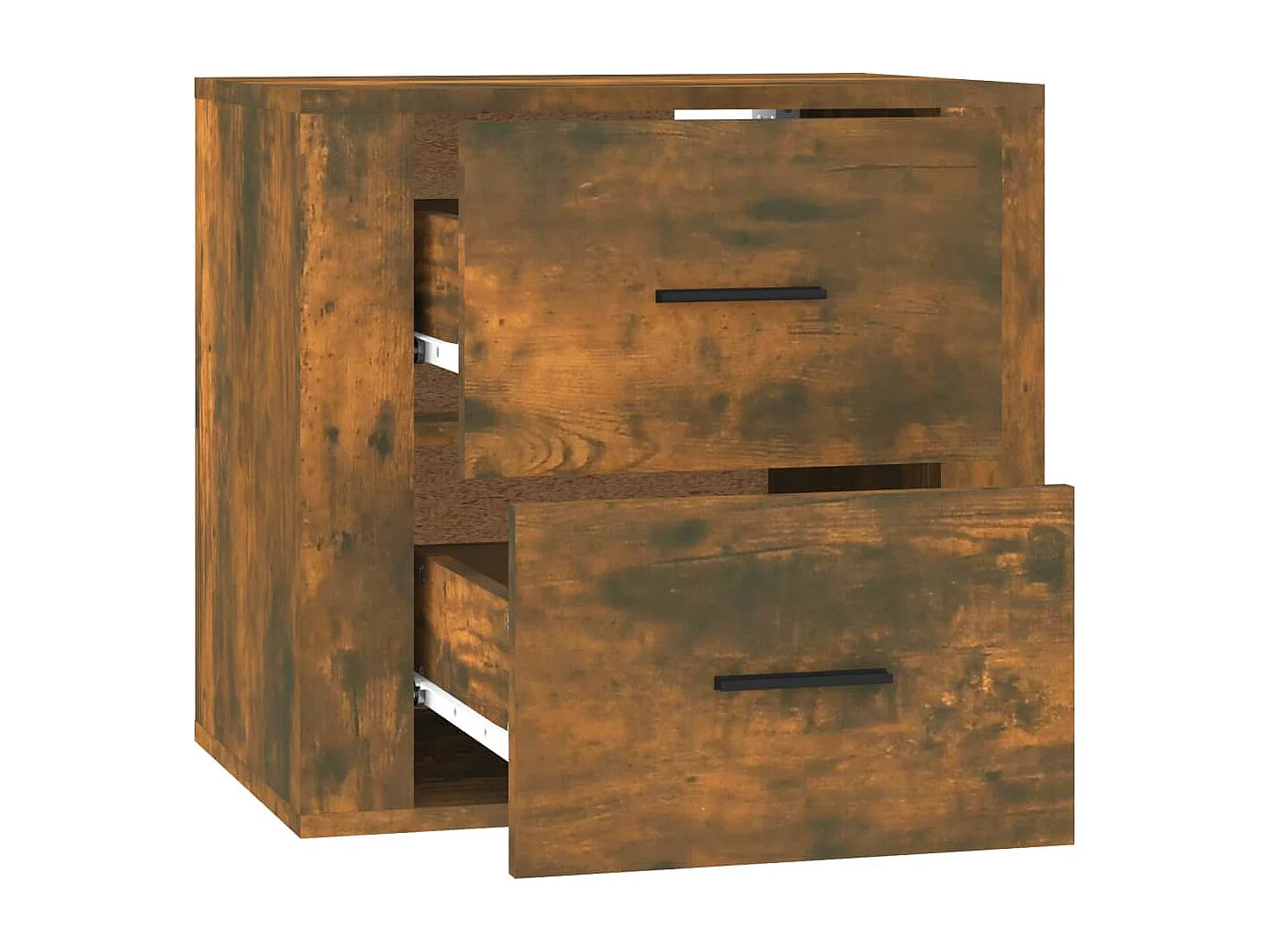 Goshen  Table de chevet murale Chêne fumé 50x36x47 cm