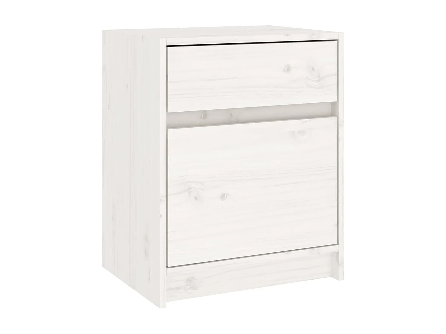 Ollira  Tables de chevet 2 pcs Blanc 40x31x50 cm Bois de pin massif