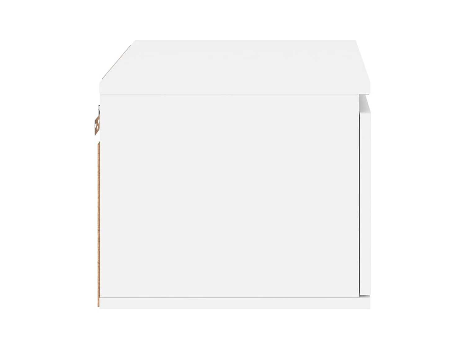 Vibeke  Table de chevet murale avec lumières LED blanc