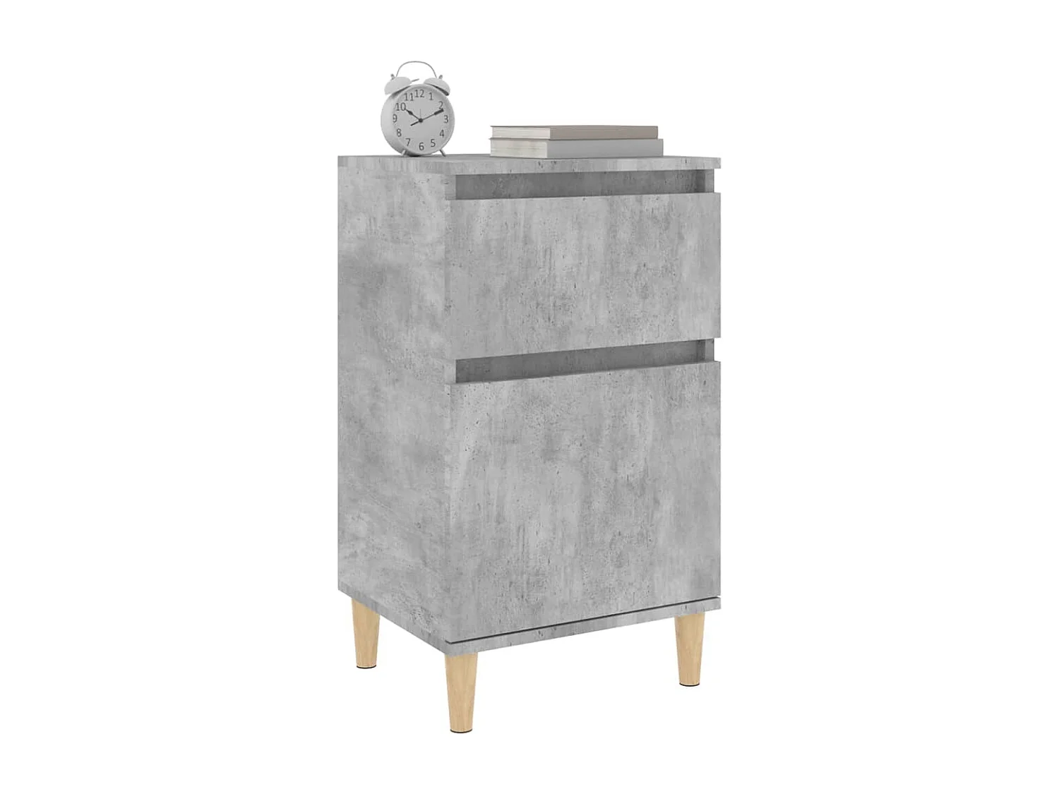 Bellevue  Table de chevet gris béton 40x35x70 cm