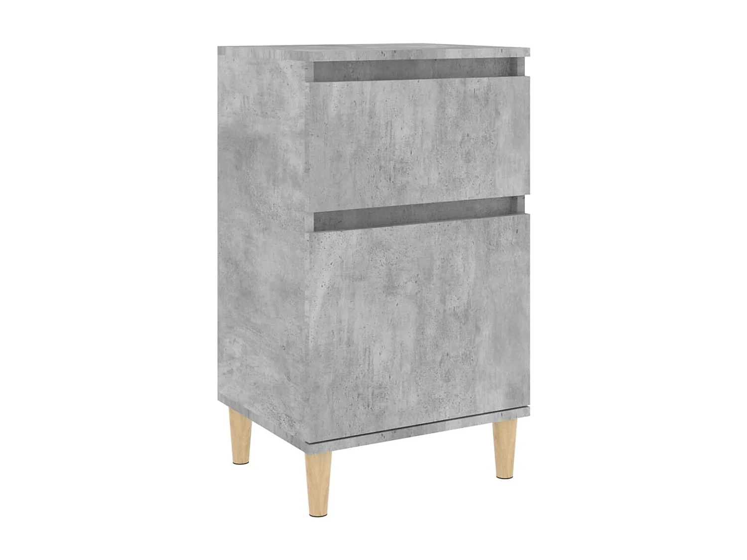 Bellevue  Table de chevet gris béton 40x35x70 cm