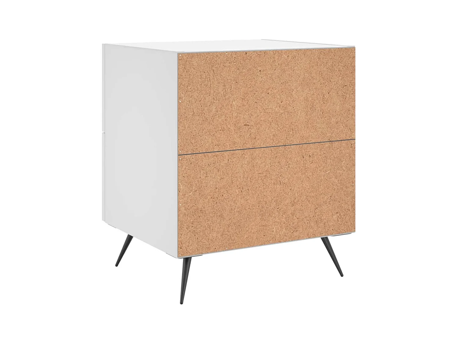 Yvella  Tables de chevet 2 pcs blanc 40x35x47,5 cm bois d’ingénierie