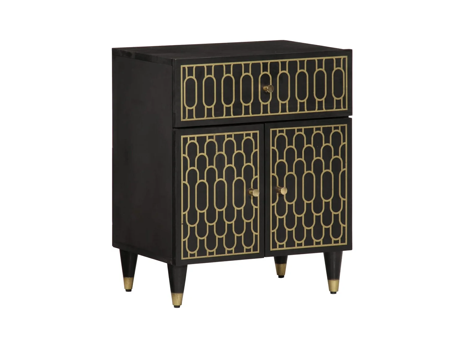 Wylar  Table de chevet 50x33x60 cm bois de manguier massif