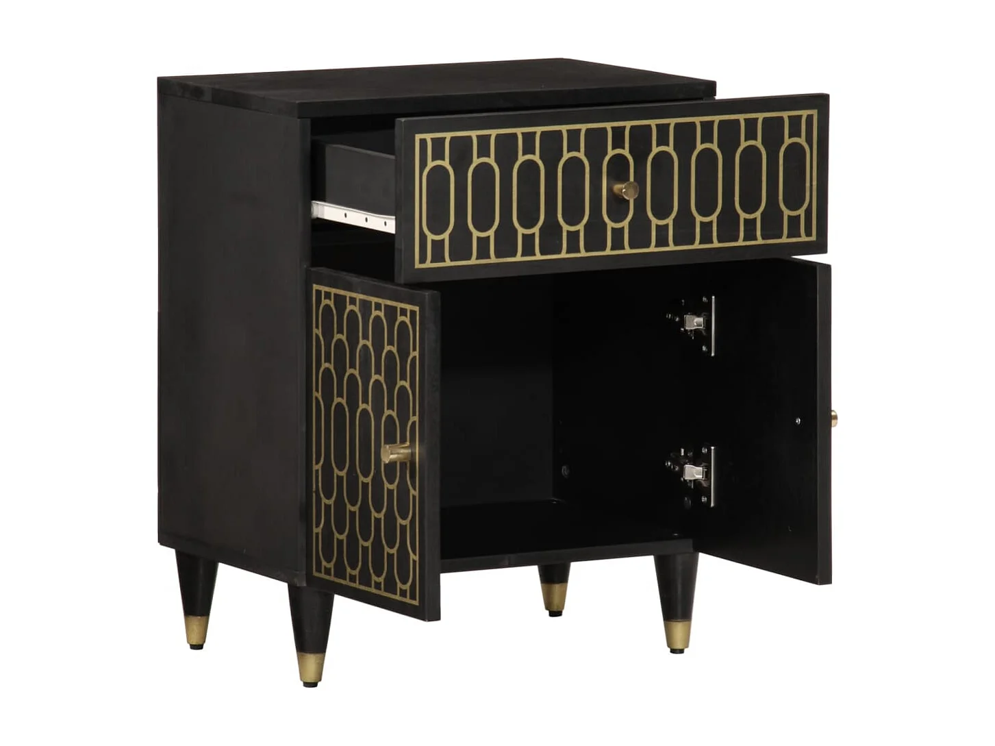 Wylar  Table de chevet 50x33x60 cm bois de manguier massif