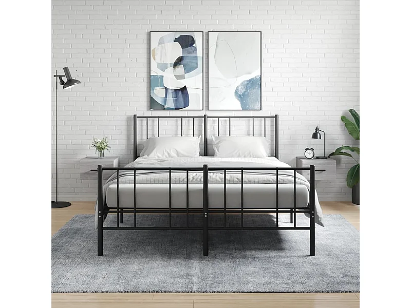 Cataula  Comodini a Muro 2 pz Grigio Sonoma 35x35x20 cm