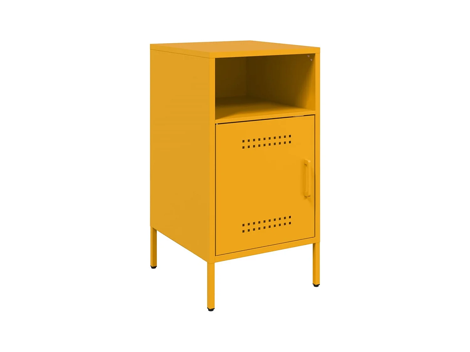 Channelview  Tables de chevet 2 pcs jaune moutarde 36x39x68 cm acier