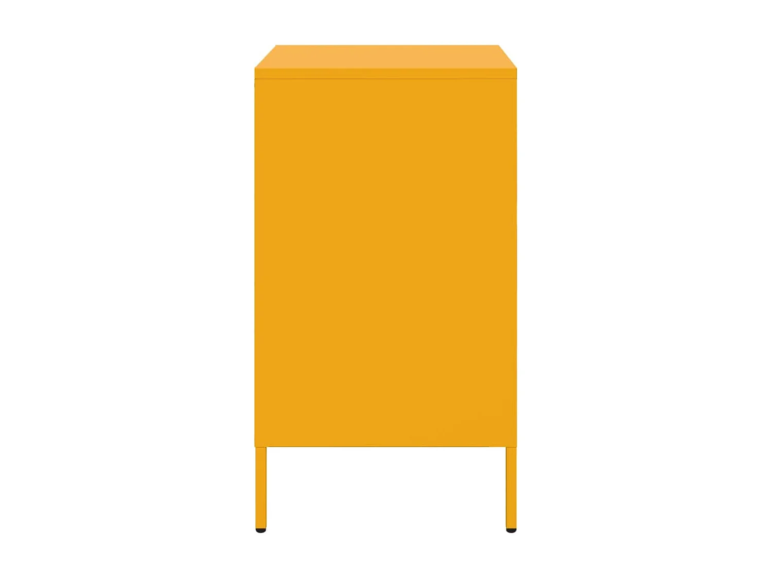 Channelview  Tables de chevet 2 pcs jaune moutarde 36x39x68 cm acier