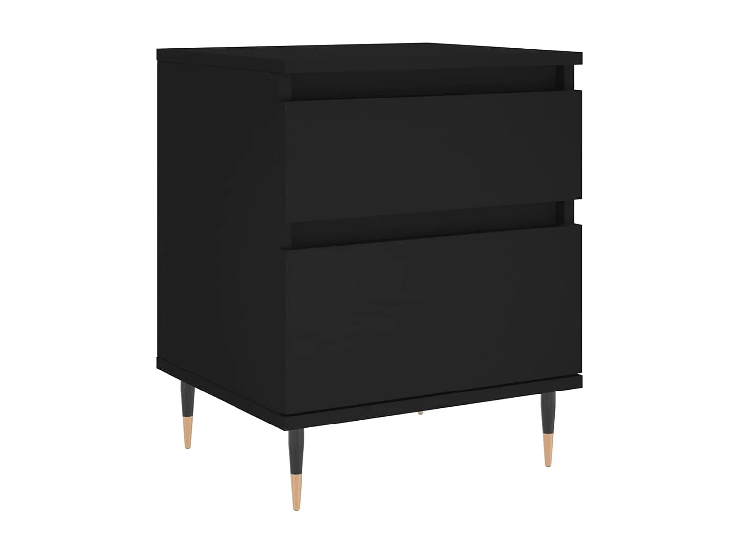 Bastiaan  Table de chevet Noir 40x35x50 cm Bois d’ingénierie