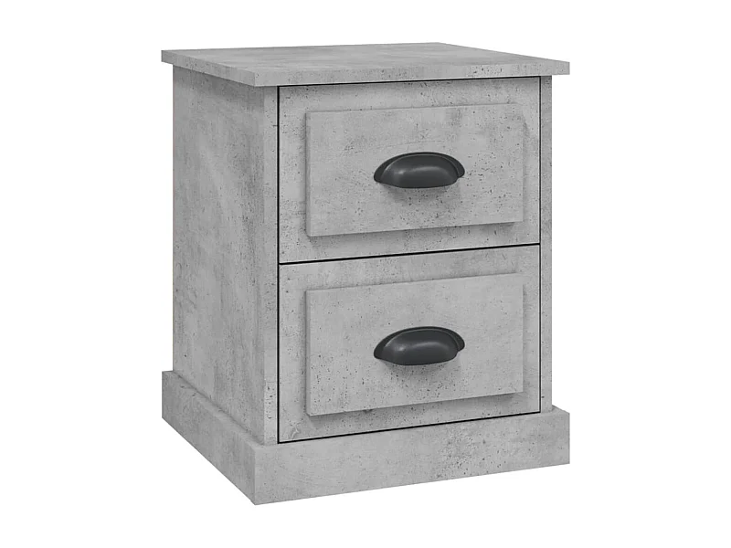 Arras  Table de chevet gris béton 39x39x47,5 cm bois d'ingénierie