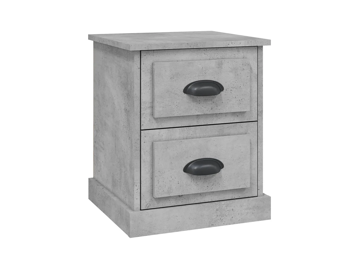 Arras  Table de chevet gris béton 39x39x47,5 cm bois d'ingénierie