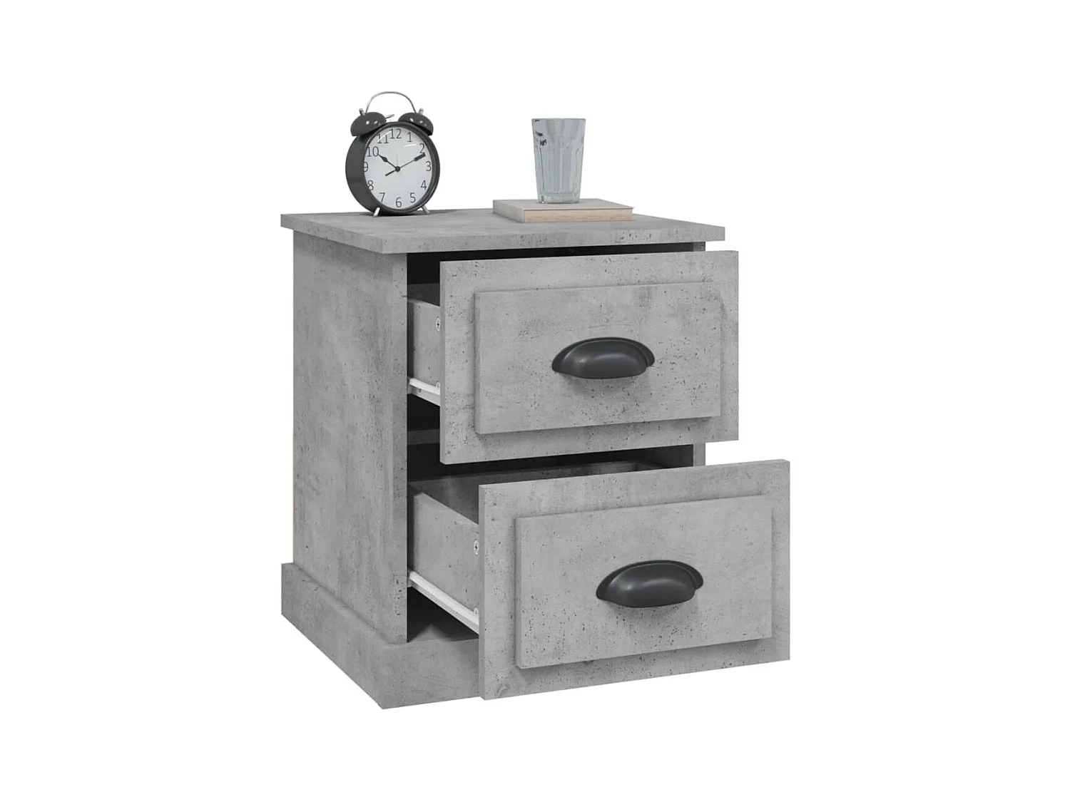 Arras  Table de chevet gris béton 39x39x47,5 cm bois d'ingénierie