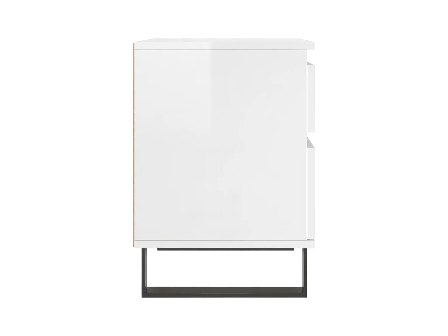 Rinald  Tables de chevet 2 pcs blanc brillant 40x35x50 cm