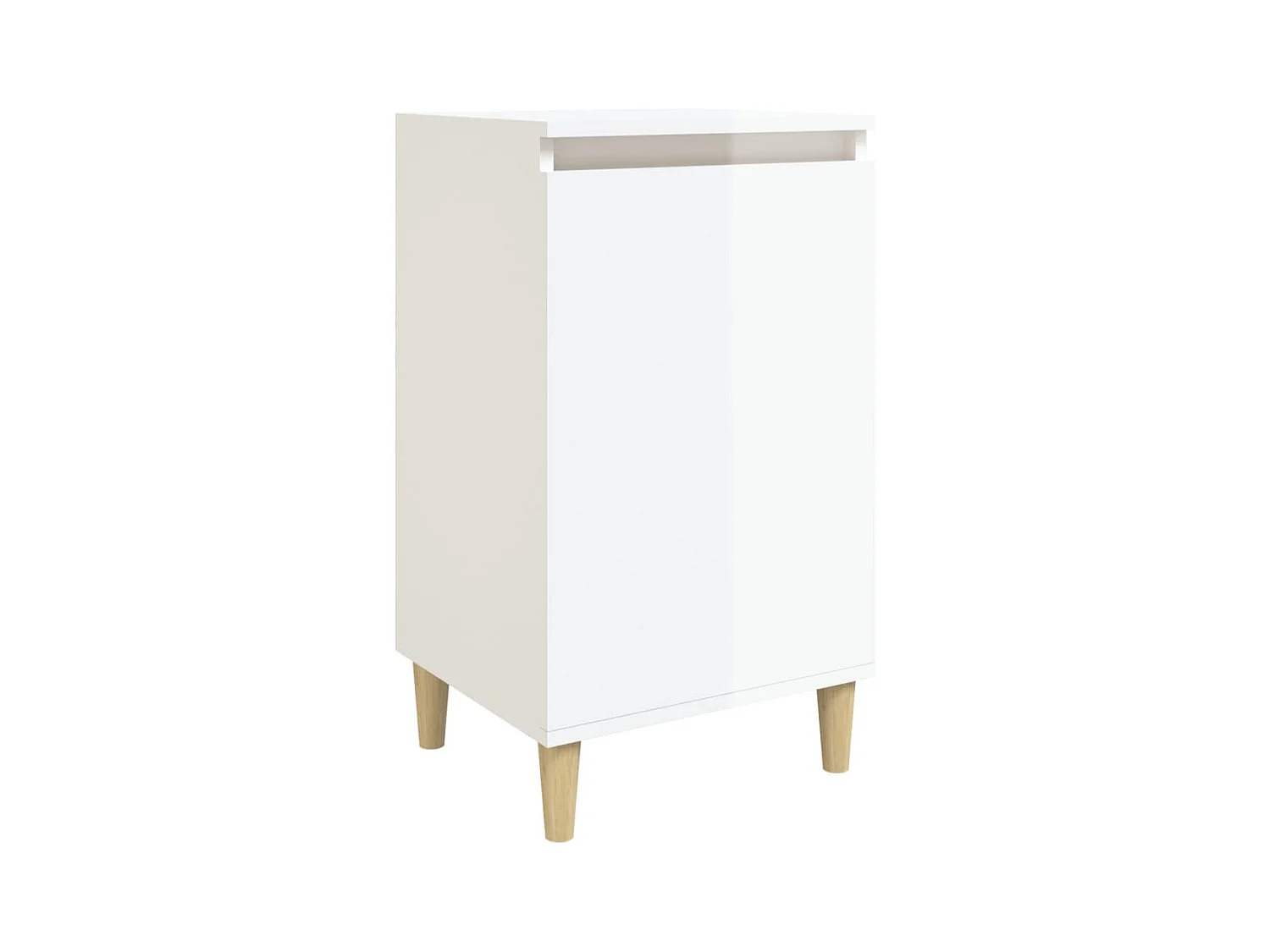 Samir  Table de chevet blanc brillant 40x35x70 cm bois d’ingénierie