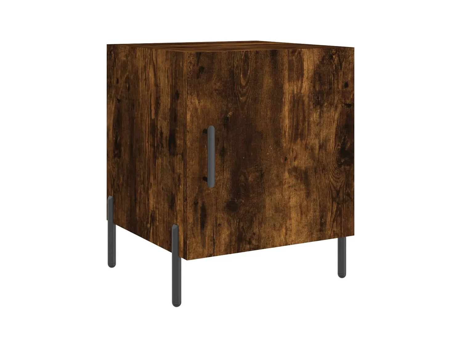 Sulva  Table de chevet chêne fumé 40x40x50 cm bois d'ingénierie
