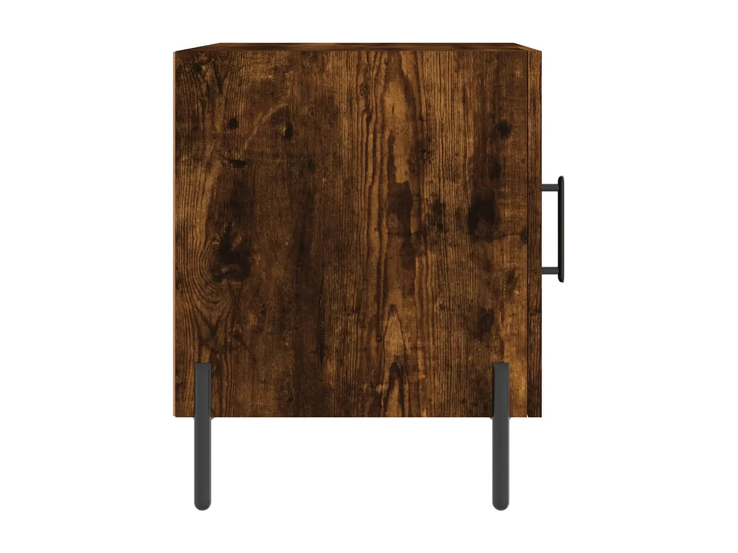 Sulva  Table de chevet chêne fumé 40x40x50 cm bois d'ingénierie