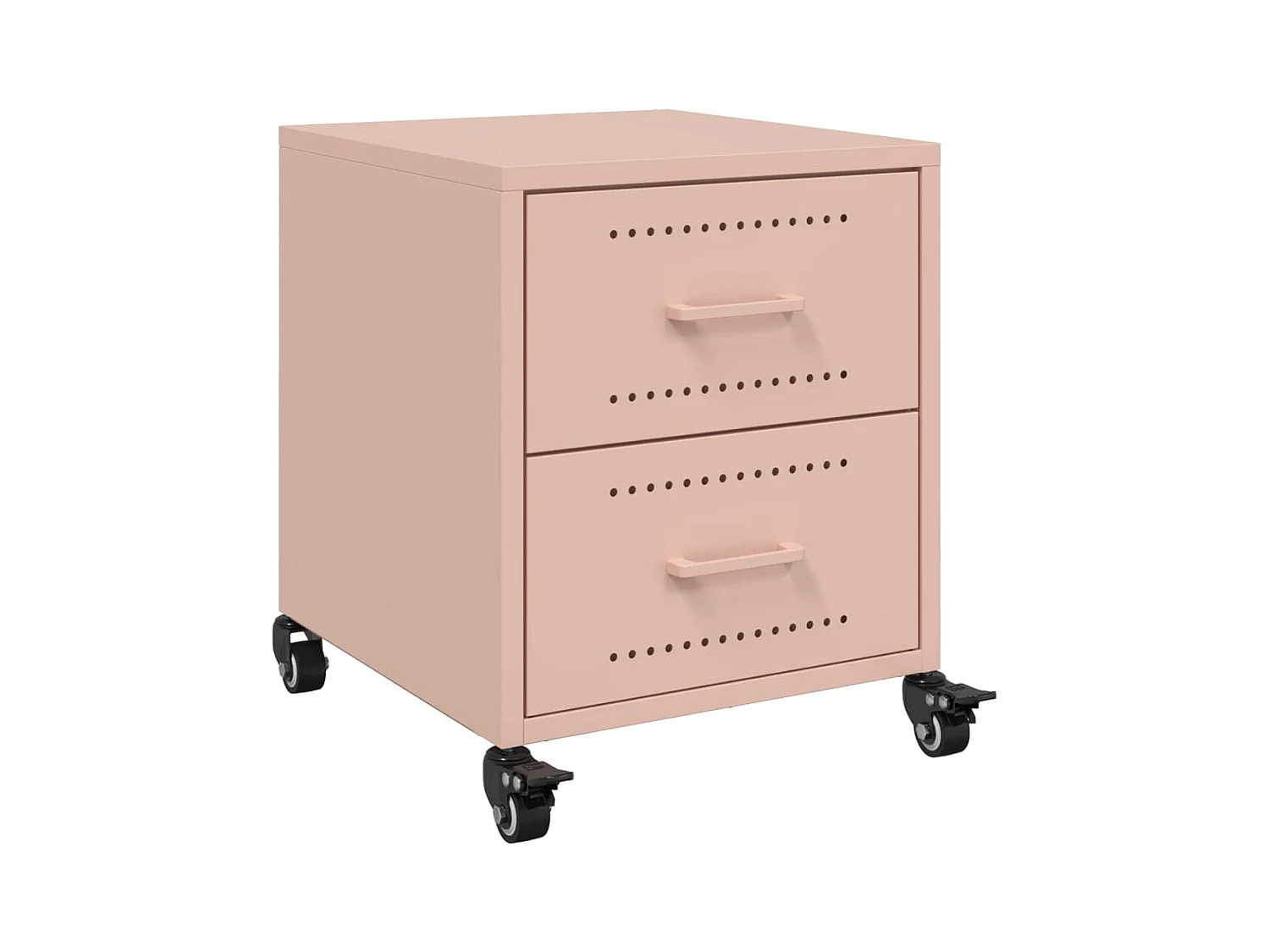 Roanoke  Table de chevet rose 36x39x43,5 cm acier