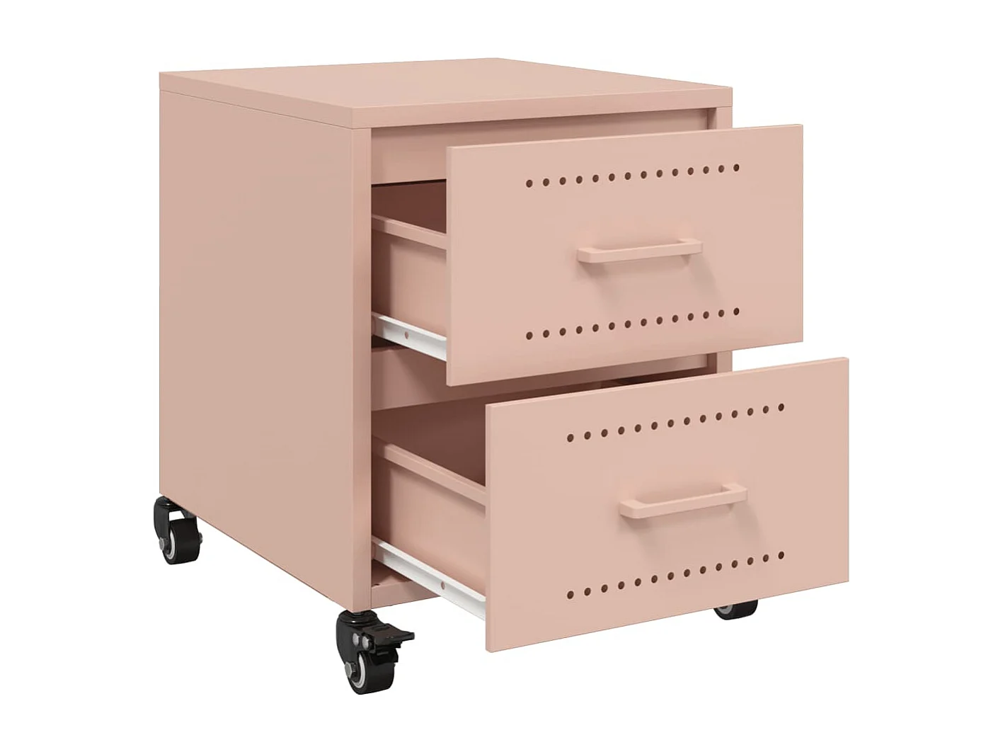 Roanoke  Table de chevet rose 36x39x43,5 cm acier