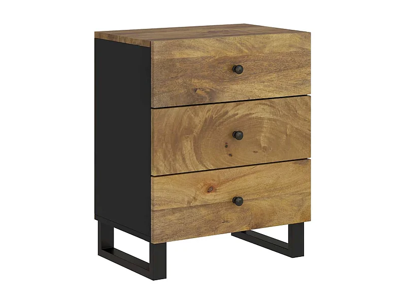 Mie  Table de chevet 50x33x62 cm Bois de manguier et d'ingénierie