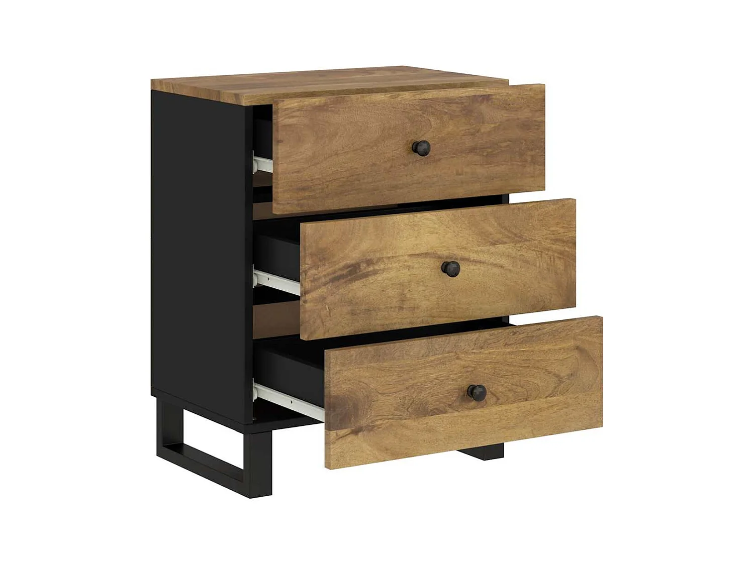 Mie  Table de chevet 50x33x62 cm Bois de manguier et d'ingénierie