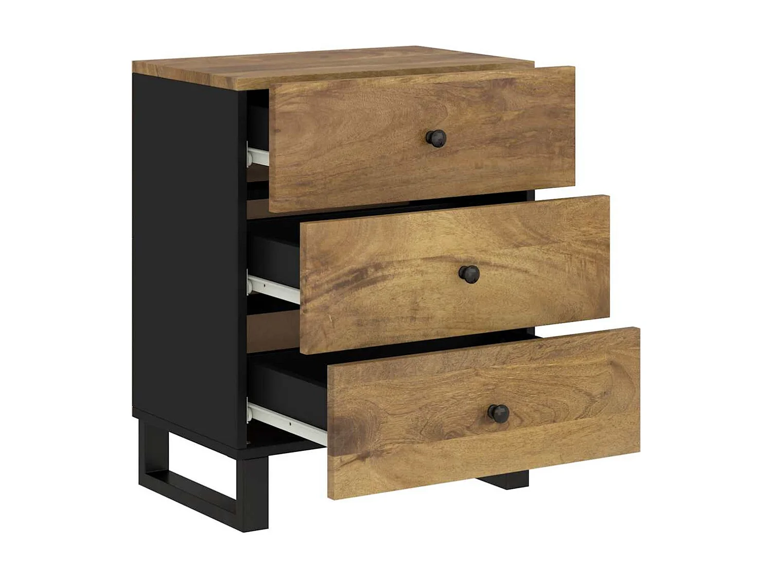 Mie  Mesita de noche madera mango madera contrachapada 50x33x62 cm