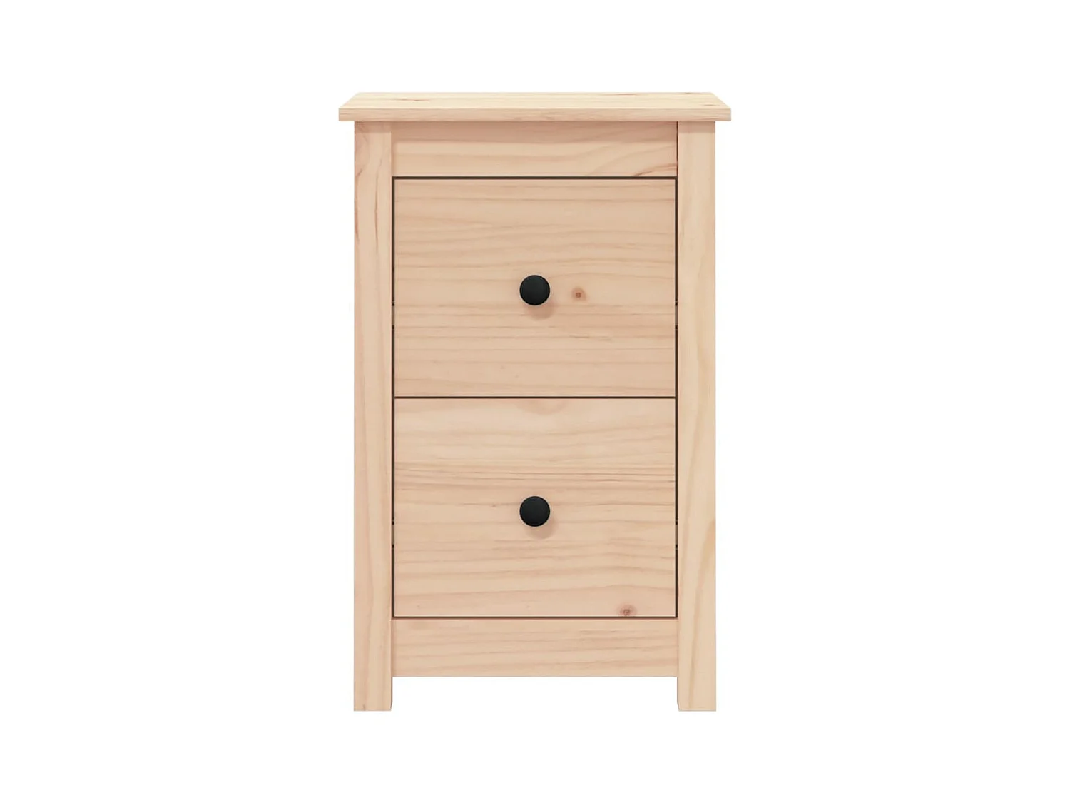 Rida  Nachttische 2 Stk. 40x35x61,5 cm Massivholz Kiefer