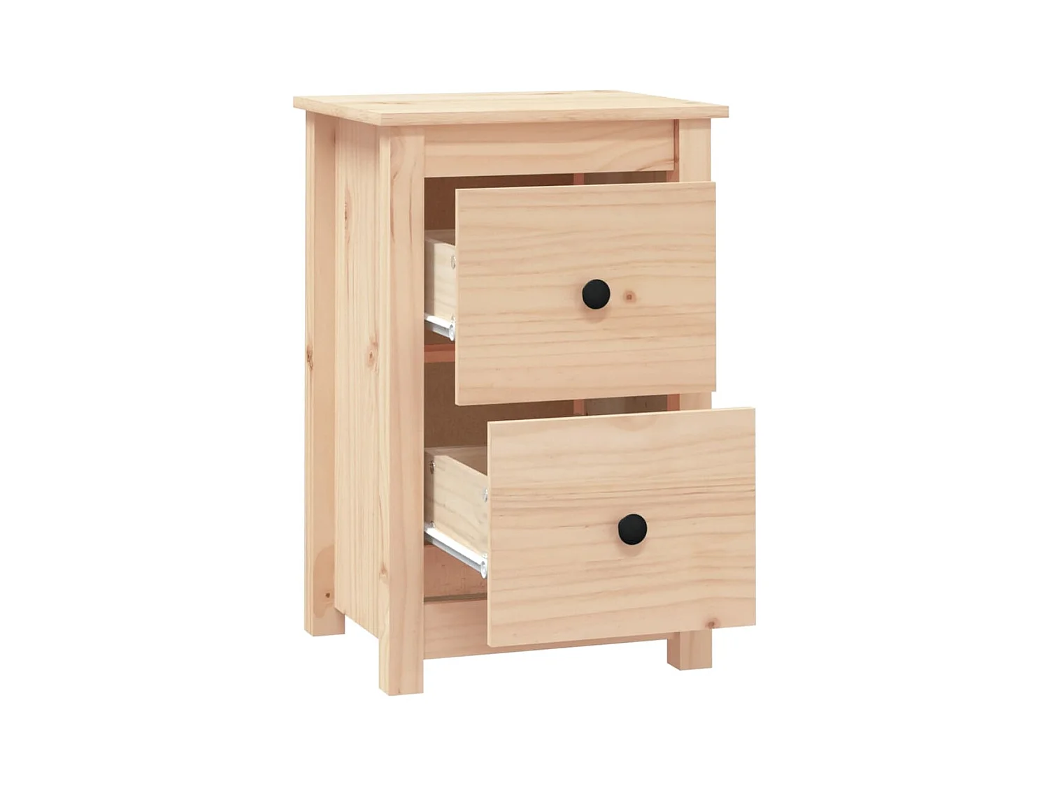 Rida  Nachttische 2 Stk. 40x35x61,5 cm Massivholz Kiefer