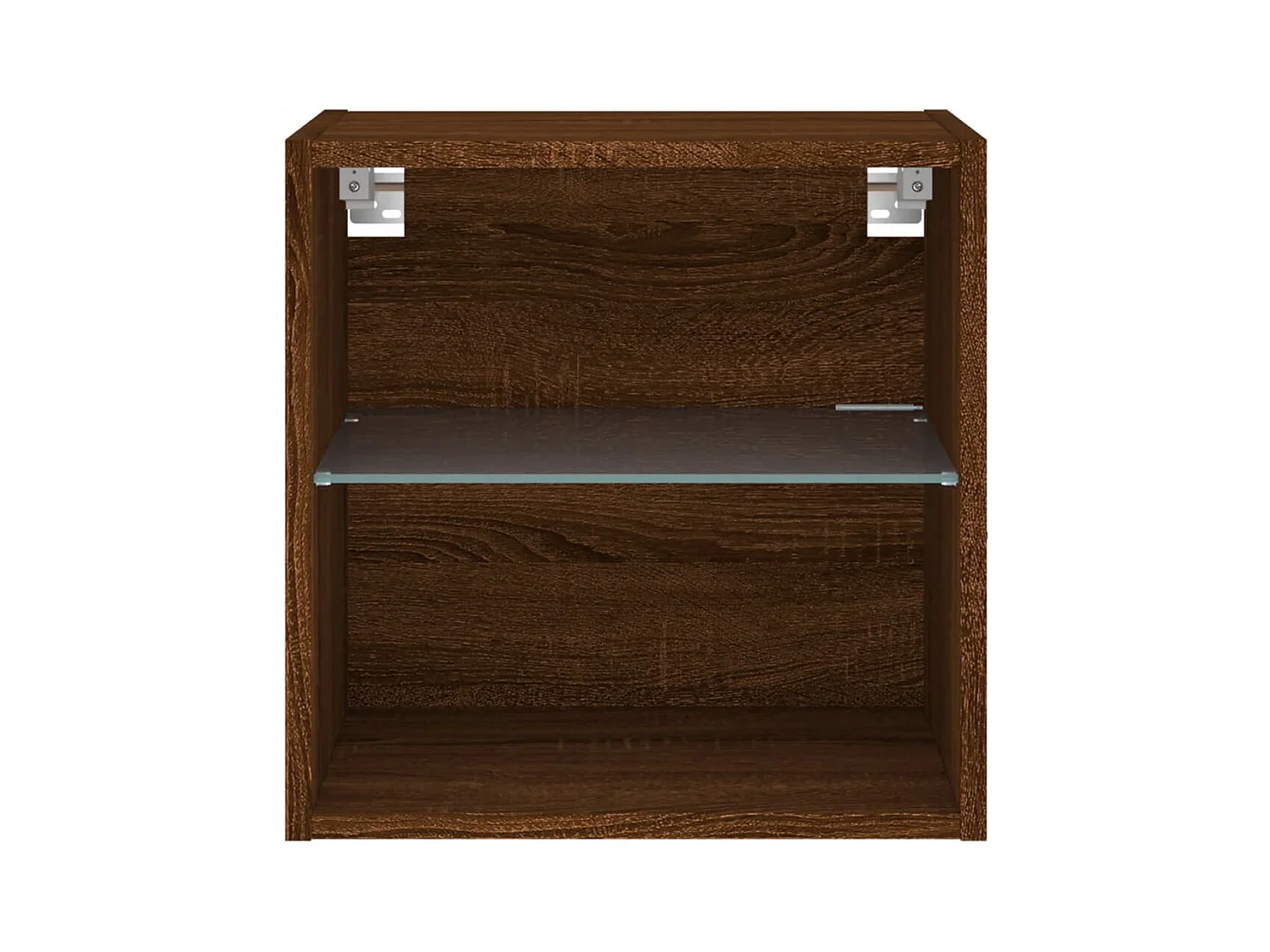 Hans  Table de chevet murale avec lumières LED chêne marron