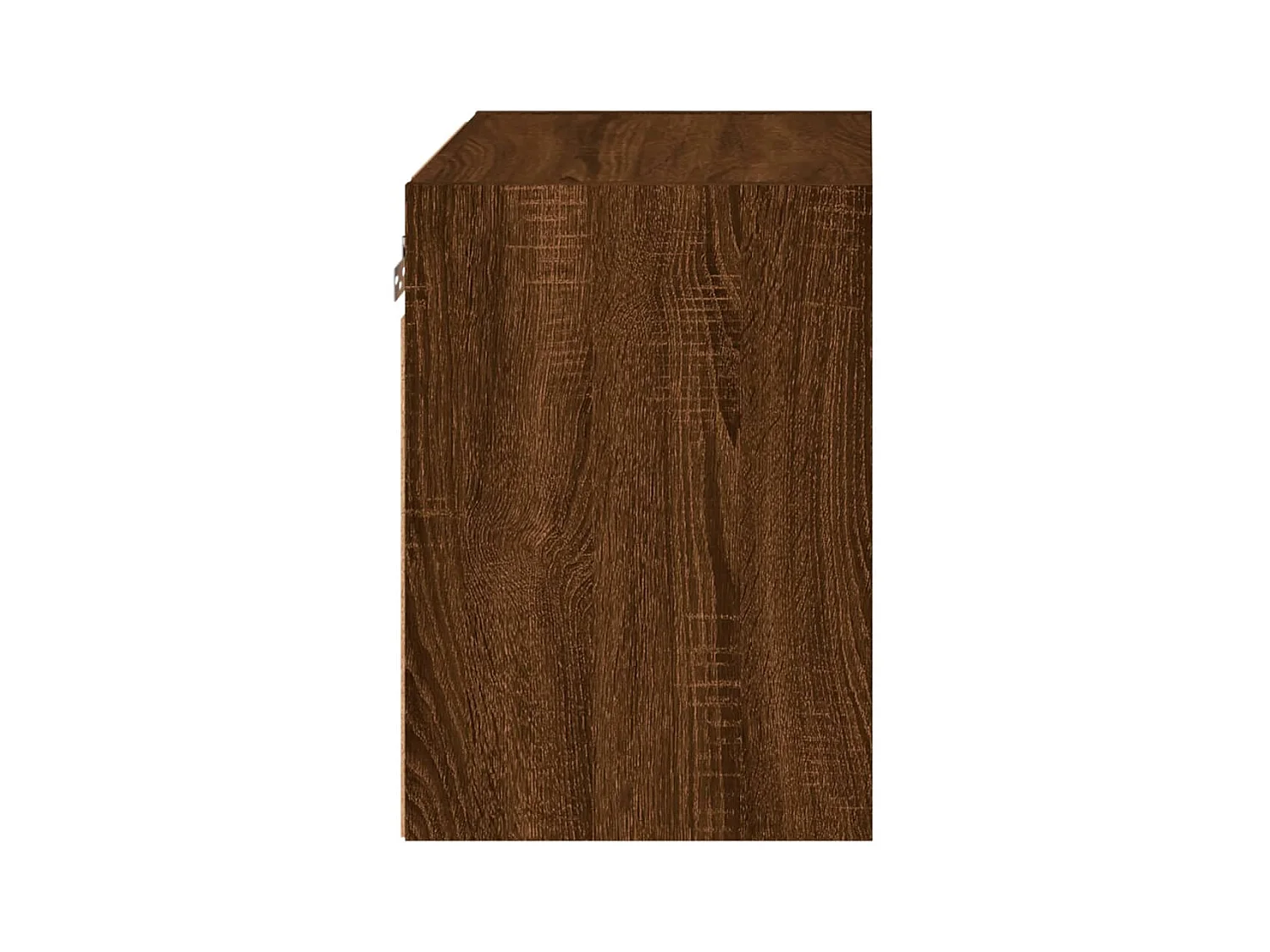Hans  Table de chevet murale avec lumières LED chêne marron