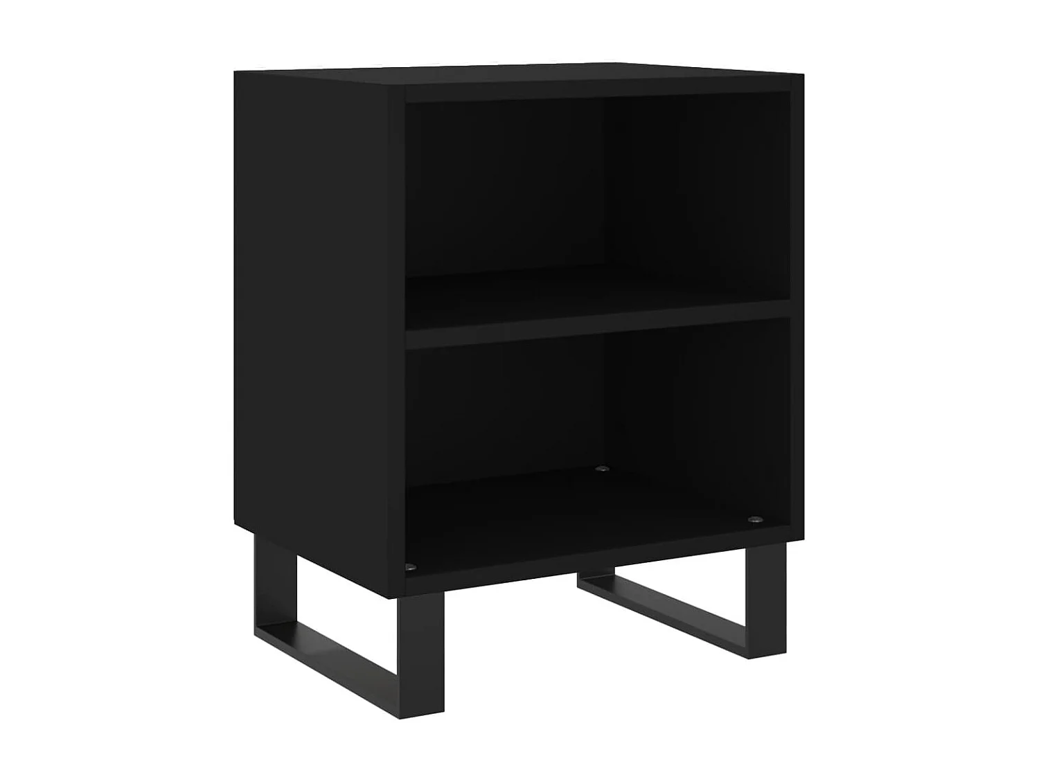 Tuncay  Tables de chevet 2 pcs noir 40x30x50 cm bois d'ingénierie