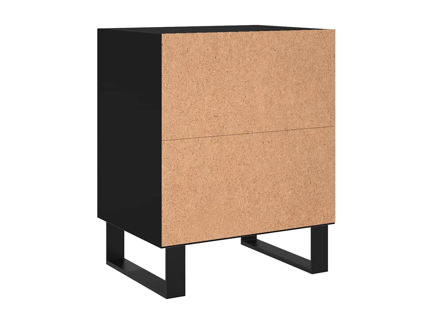 Tuncay  Tables de chevet 2 pcs noir 40x30x50 cm bois d'ingénierie